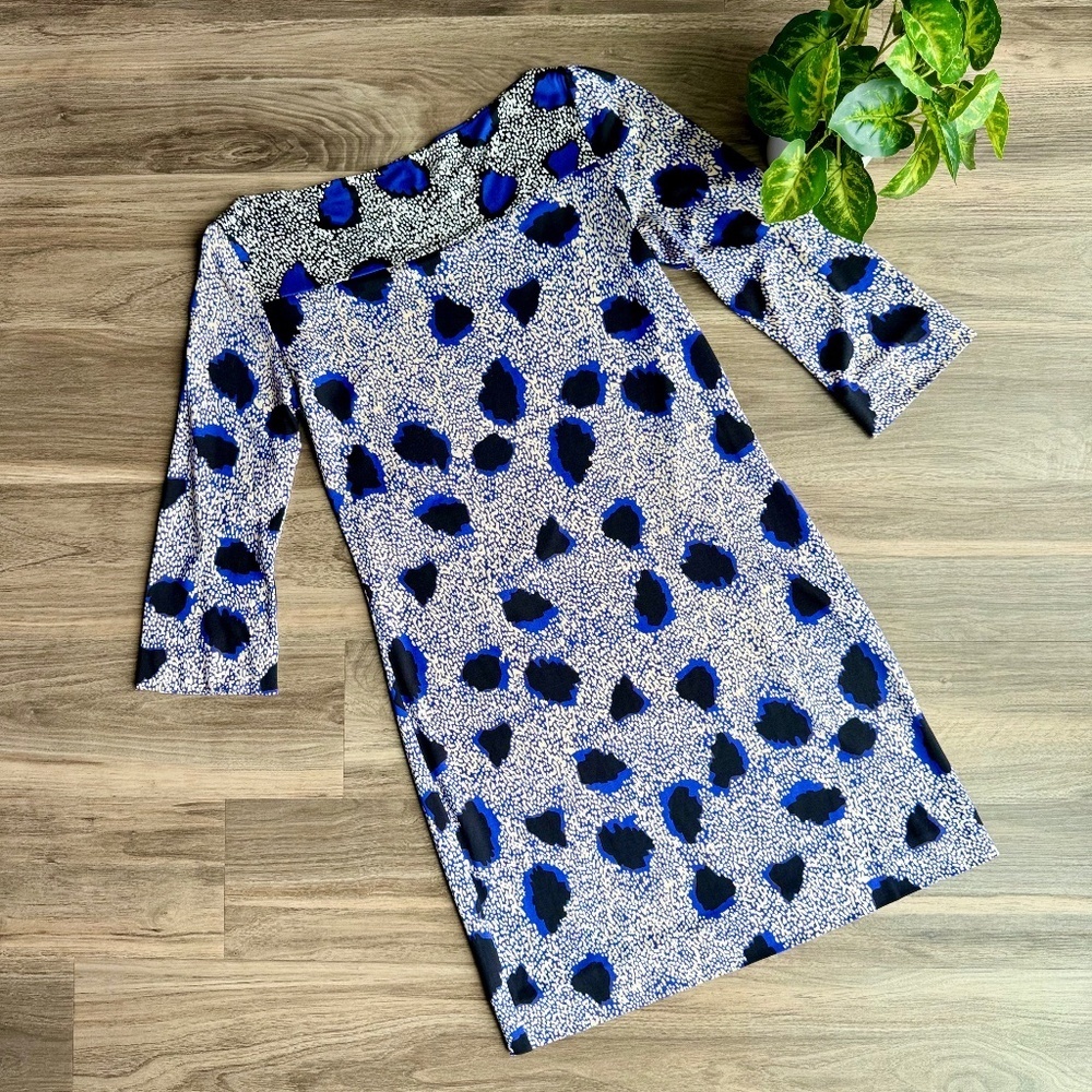 Diane von Furstenberg Ruri Cheetah Print Silk Shift Dress – Size 6‎ - Picture 2 of 12